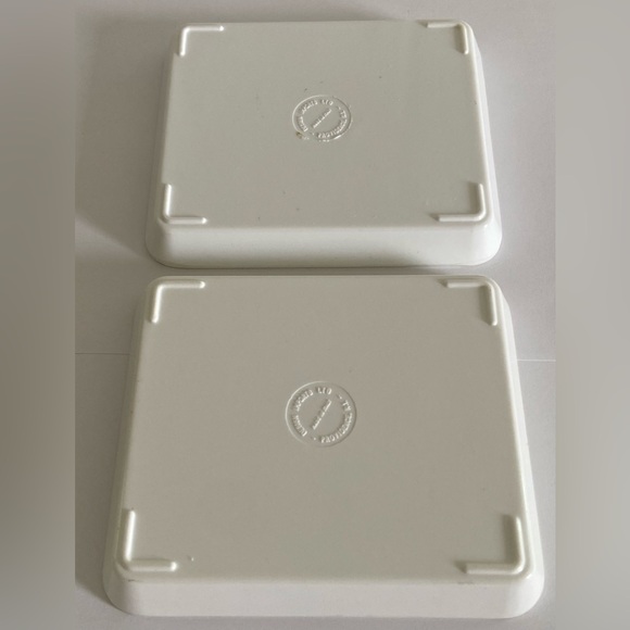 2 small red flower tray Rosa Gallica PT Redoute Design Imports art coaster Italy - Picture 2 of 15